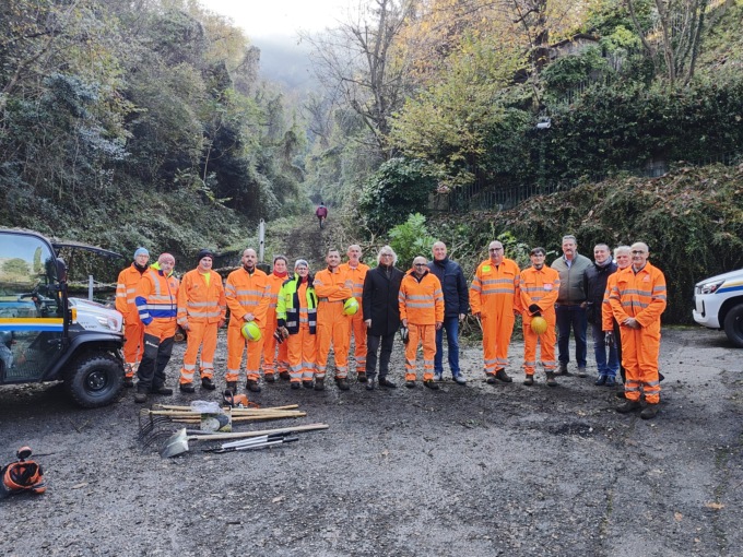 Protezione civile di Galbiate e Malgrate, intervento congiunto in Val Forca