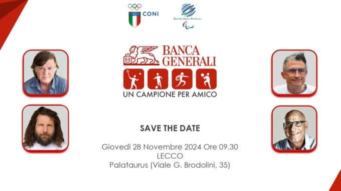 A Lecco Adriano Panatta, Andrea Lucchetta, Ciccio Graziani e Martin Castrogiovanni