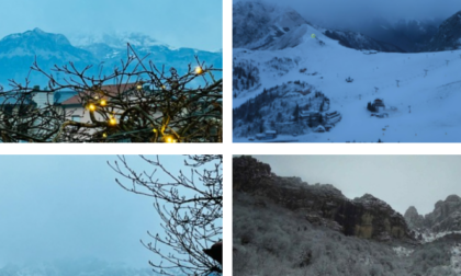 Finalmente la neve sulle montagne di Lecco. LE FOTO