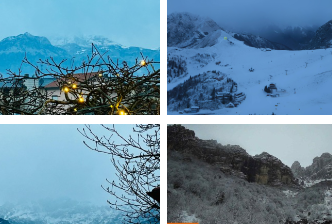Finalmente la neve sulle montagne di Lecco. LE FOTO