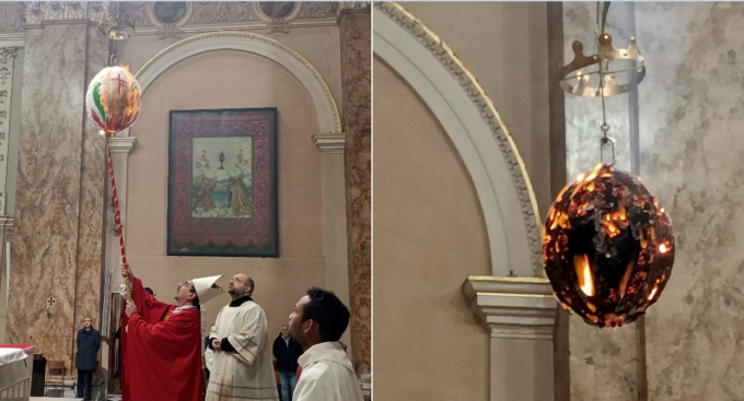 Celebrato Santo Stefano a Lecco con l’accensione del pallone