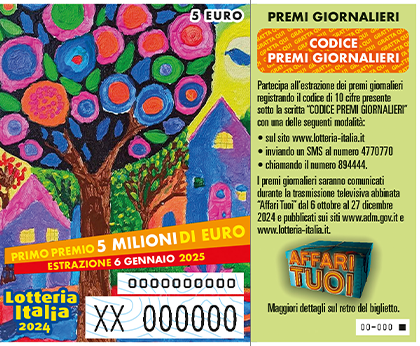 Lotteria Italia: questa sera l’estrazione, primo premio 5 milioni di euro