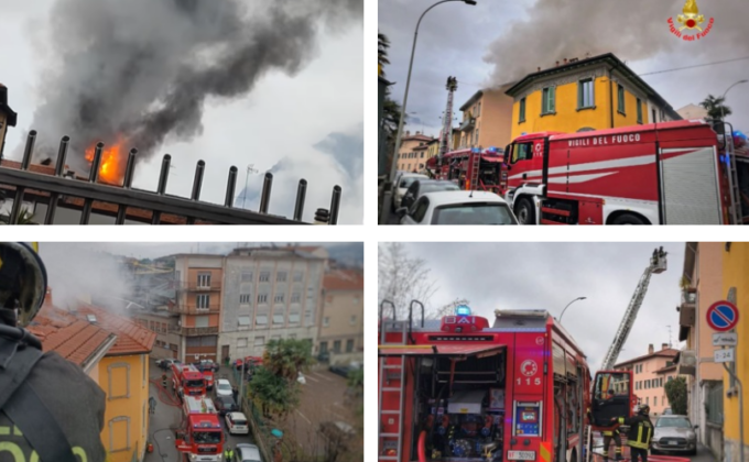 Incendio di Pescarenico: ustionato trasferito al Niguarda