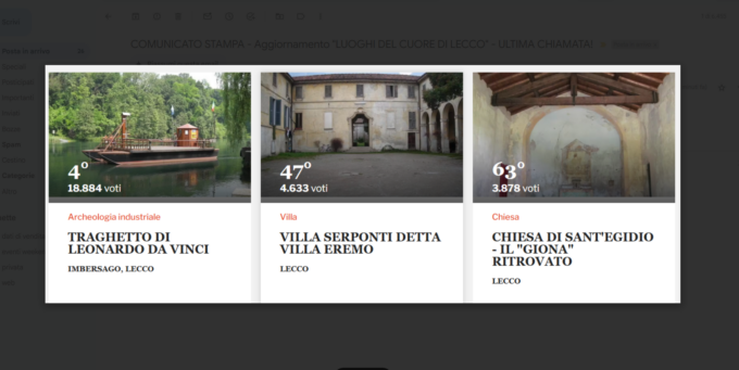 Luoghi del cuore Fai: ultimo appello per votare i gioielli lecchesi