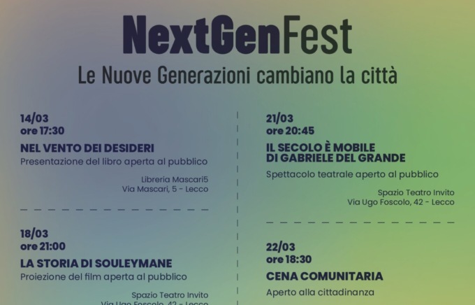 Lecco. Next Gen Fest, una rassegna di eventi sul tema delle seconde generazioni
