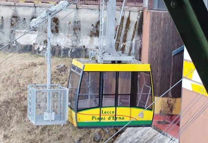 Lecco, funi portanti sostituite: riapre la funivia di Erna