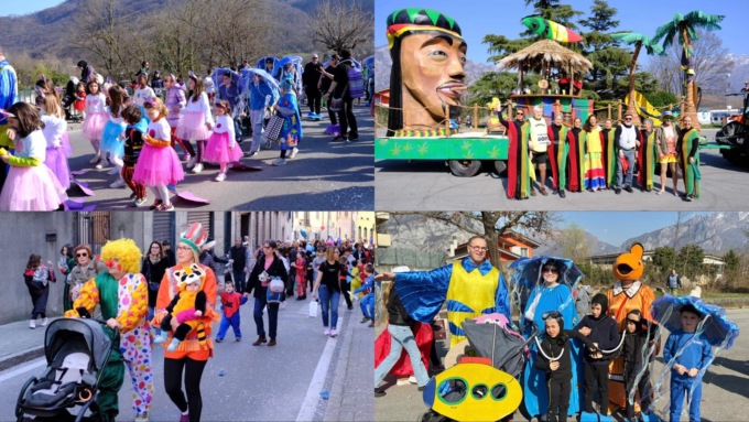 A Valmadrera un fiume di colori per il Carnevale, con il carro “Jamaica in Vall” e il gruppo “ValMarea”