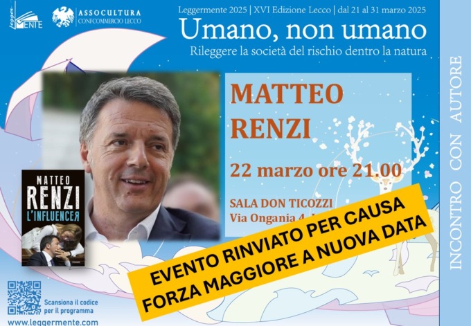 Al via Leggermente 2025 e Matteo Renzi dà forfait