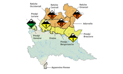 Aumento del pericolo valanghe in tutta la Lombardia