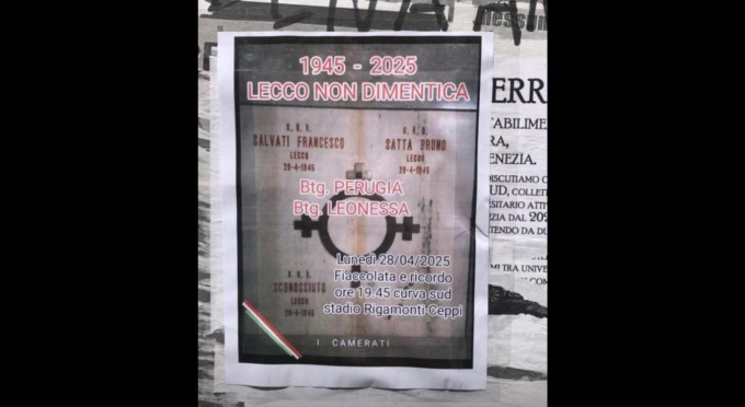 Lecco, in città manifesti di una fiaccolata in ricordo dei caduti della Repubblica Sociale