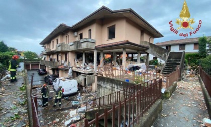 Esplosione in una palazzina a Bagnatica: feriti e 42 sfollati, in campo anche i pompieri di Lecco