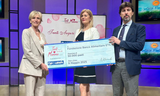 Netweek ha consegnato alla Fondazione Banco Alimentare la donazione per 50.000 pasti