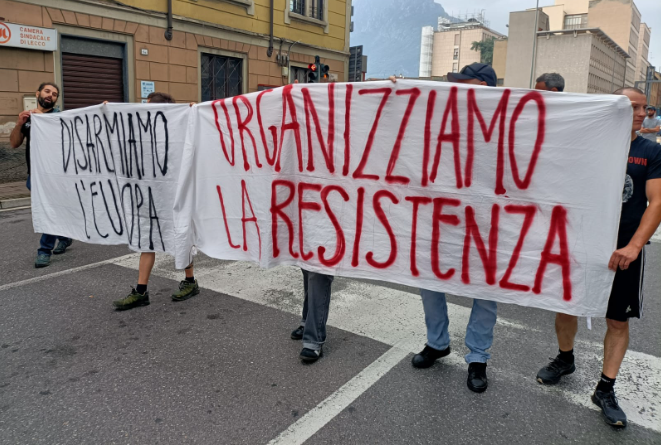 2 giugno: per Lecco sfila il corteo antimilitarista e antifascista