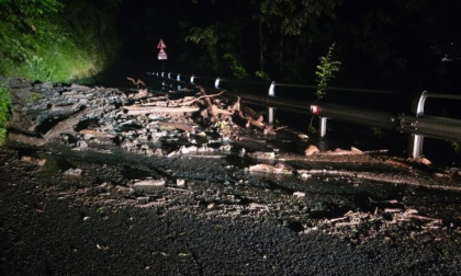 Resta chiusa la Lecco-Bellagio dopo la frana di stanotte