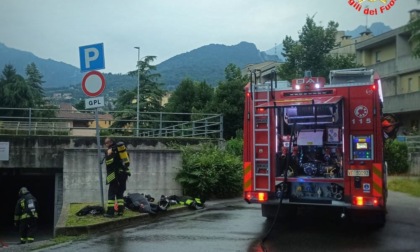 Lecco, partiti i lavori al parcheggio pubblico interrato di via Mattei, danneggiato da un incendio