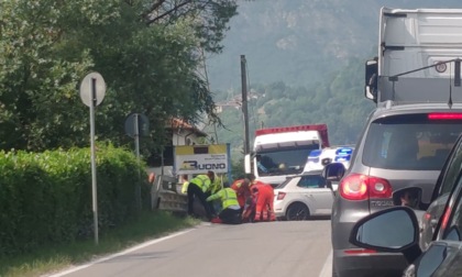 Scontro auto moto a Calolziocorte: soccorso un 67enne