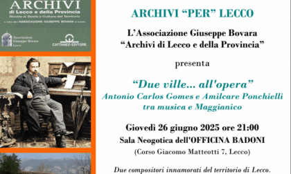 "Due ville... all'opera": il 26 giugno all'Officina Badoni il prossimo incontro di Archivi "per" Lecco