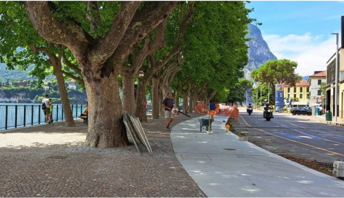 Lungolago, apre il tratto Imbarcadero – piazza Stoppani