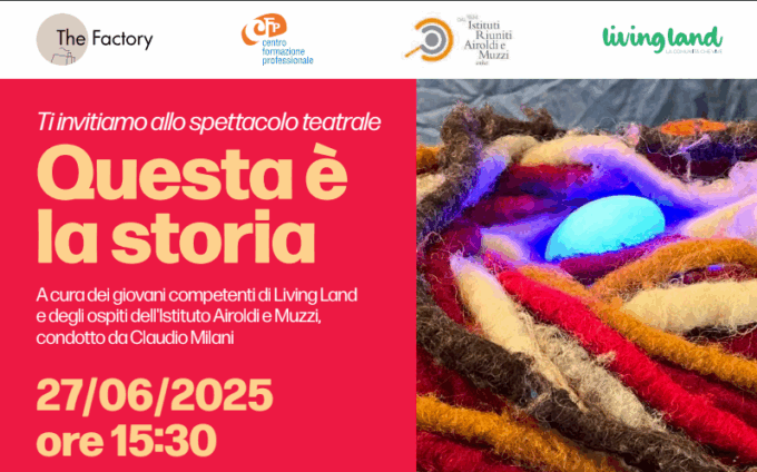 “Questa è la storia”, il 27 giugno giovani e anziani insieme in scena all’Airoldi & Muzzi