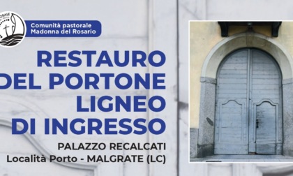 Malgrate: al via il restauro del portone ligneo di Palazzo Recalcati