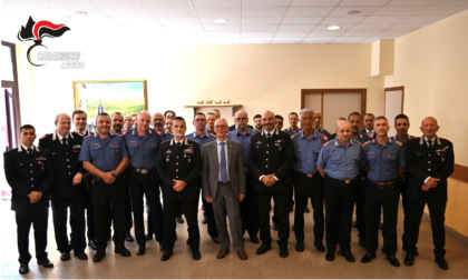 Il Prefetto Sergio Pomponio saluta Polizia di Stato e Carabinieri di Lecco prima del trasferimento a Viterbo