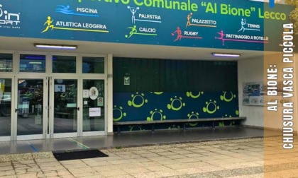 Lecco, piscina del Bione: vasca piccola chiusa per manutenzione