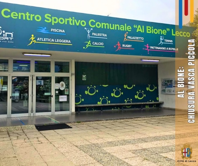 Lecco, piscina del Bione: vasca piccola chiusa per manutenzione