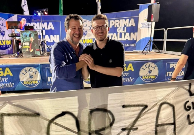 Salvini show dal palco della Lumbard Fest di Imbersago. Battesimo per Piazza candidato sindaco a Lecco