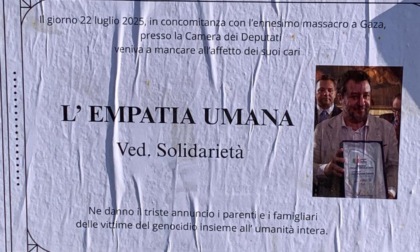 Manifesto funebre contro Matteo Salvini a Oggiono: dura condanna