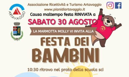 Artavaggio, rinviata al 30 agosto la "Festa dei bambini"