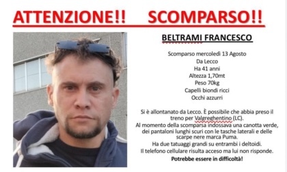 Scomparso un uomo, ricerche in corso