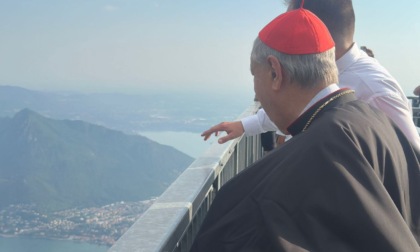 Il Cardinal Cantoni in visita ai Piani Resinelli per Ferragosto