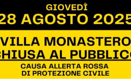 Villa Monastero chiusa per allerta meteo