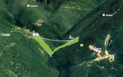 Sopralluogo sul cantiere del ponte sospeso più alto d’Europa