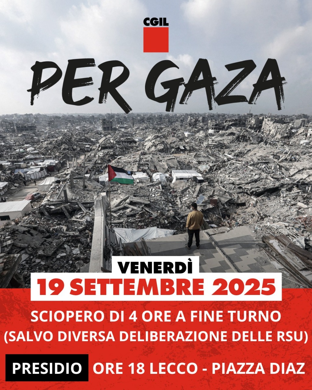 In campo per la Palestina: sciopero, presidio  e raccolta fondi a Lecco