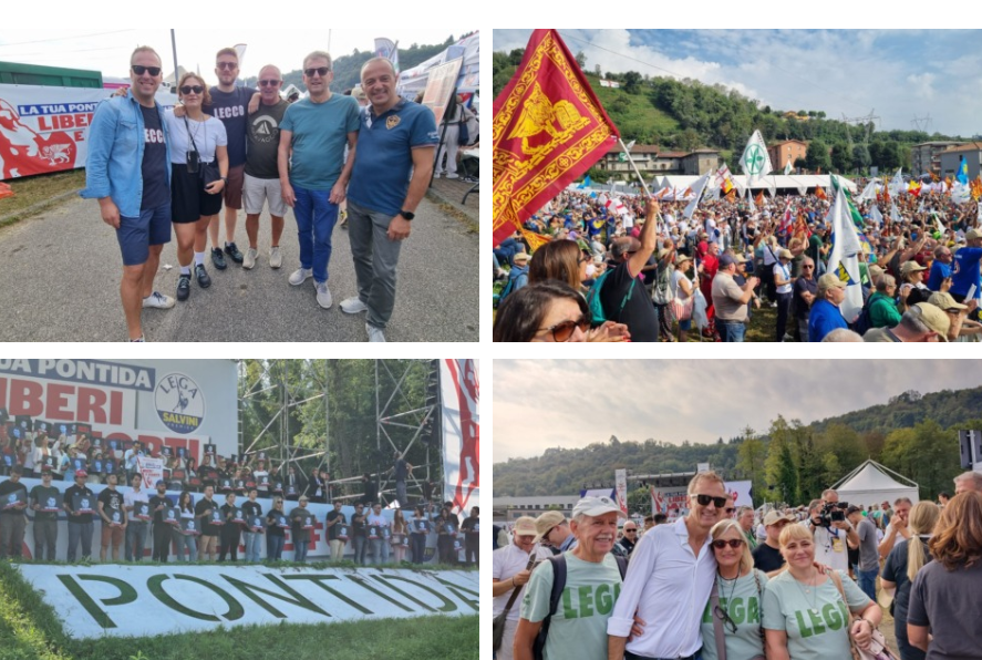 Pontida 2025: Lega tra applausi per Kirk, Europa cristiana