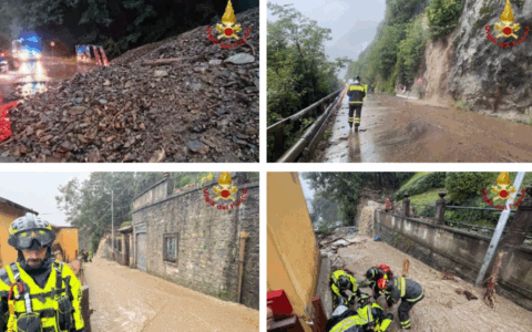 Maltempo in Lombardia: Vigili del Fuoco di Lecco in supporto alle zone colpite