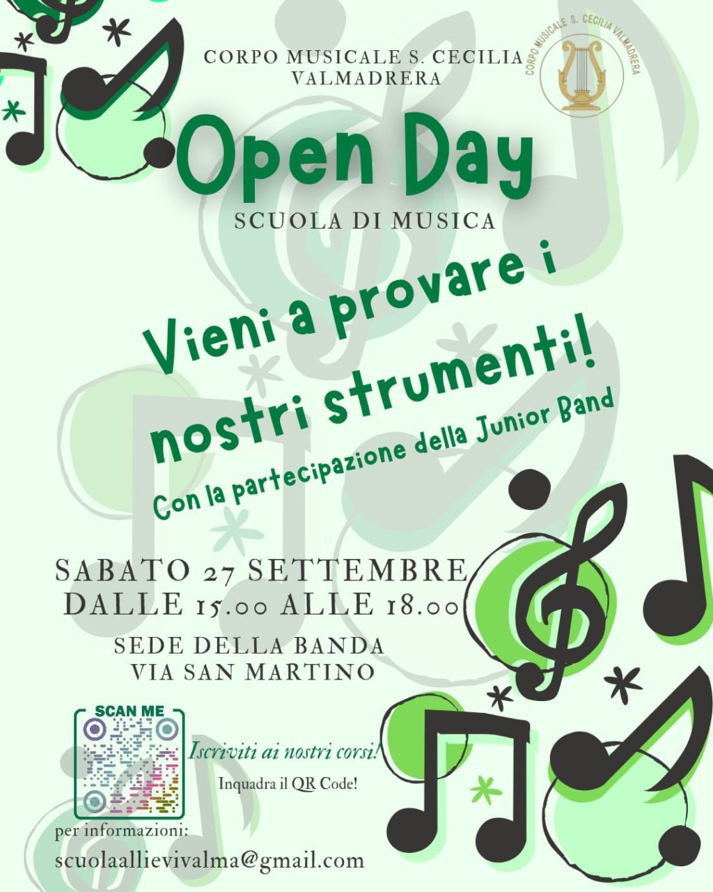 Corpo musicale S. Cecilia di Valmadrera, sabato 27 settembre l’open day della Scuola Allievi