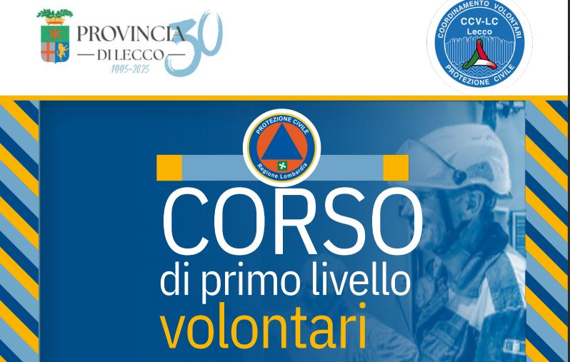 Corso per aspiranti volontari di Protezione civile: iscrizioni aperte fino al 5 ottobre