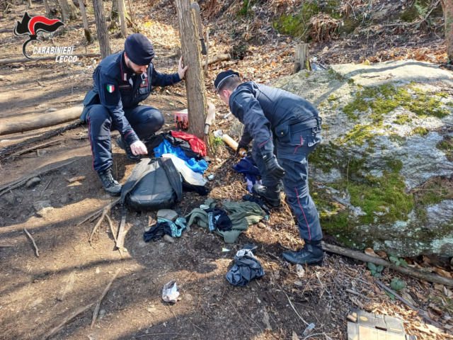 Valsassina, blitz antidroga dei Carabinieri: smantellati due bivacchi dei pusher