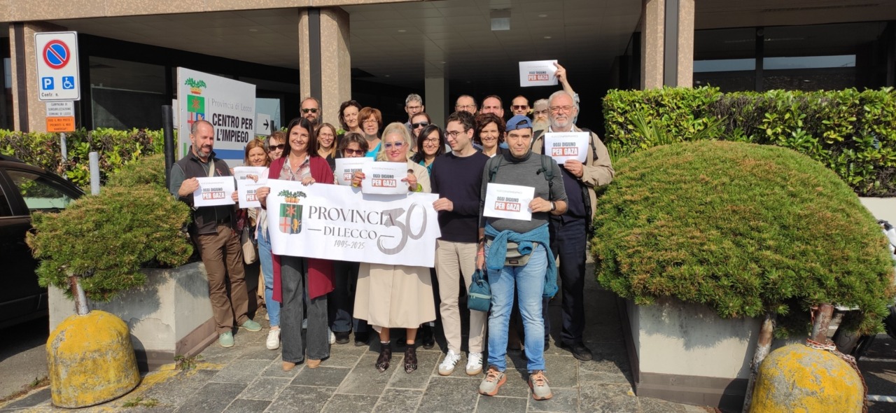 Provincia Lecco in sciopero della fame per Gaza: i lavoratori chiedono pace e riconoscimento dello Stato palestinese