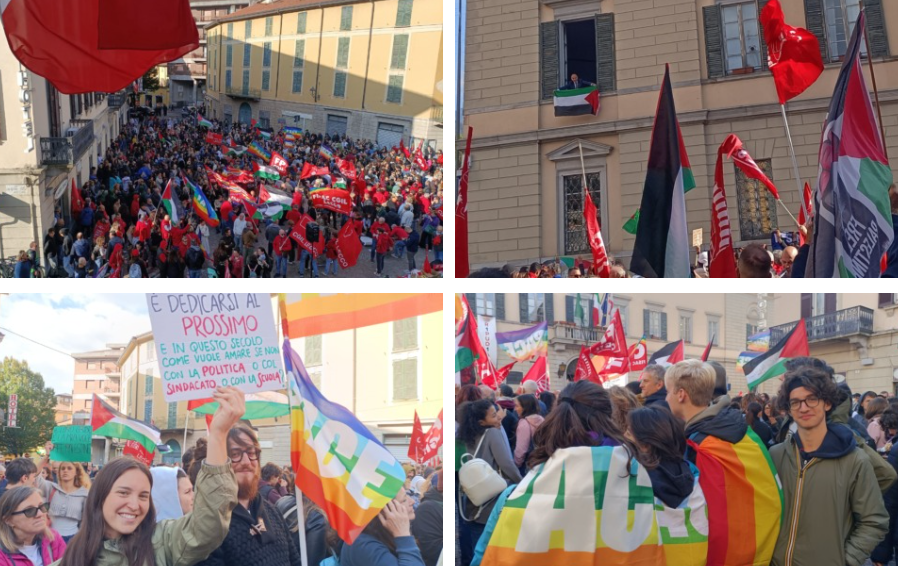 Sciopero generale a Lecco: migliaia in piazza per Gaza, la Flotilla e per cambiare la storia “non da spettatori”
