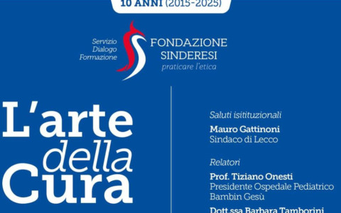 “L’arte della cura”, il 17 al Politecnico una serata promossa da Fondazione Sinderesi