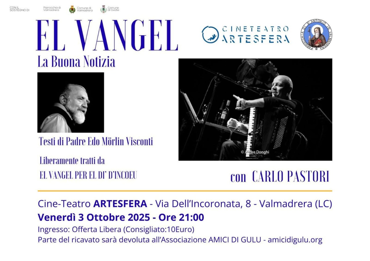 Valmadrera, al cineteatro Artesfera “El Vangel – La Buona Notizia”