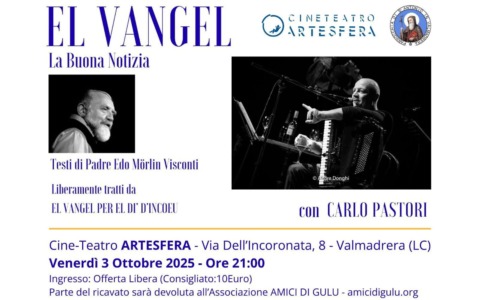Valmadrera, al cineteatro Artesfera “El Vangel – La Buona Notizia”