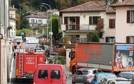 Fuga di gas a Bonacina, Vigili del fuoco in azione