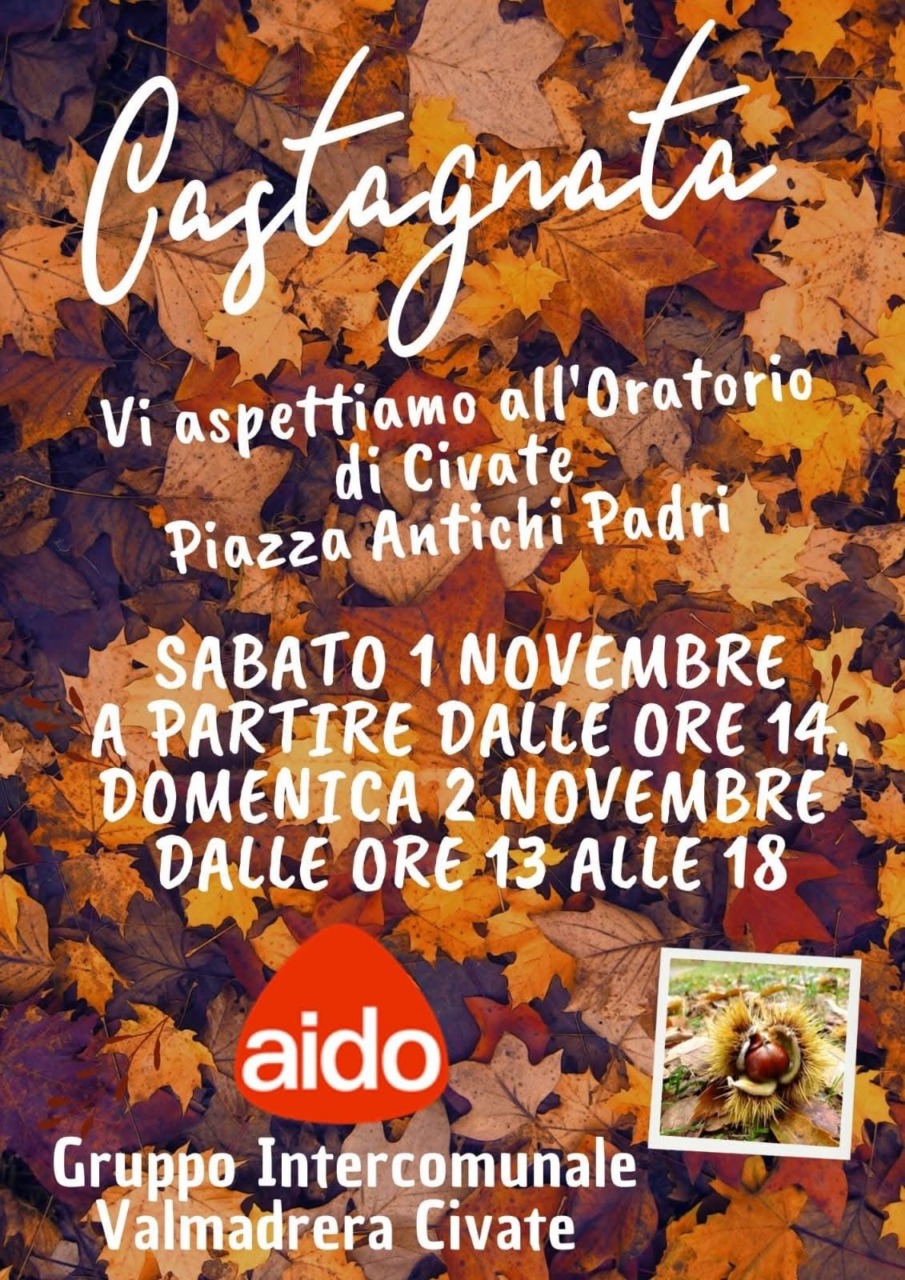 Civate dà il benvenuto al mese di novembre con la Castagnata dell’Aido