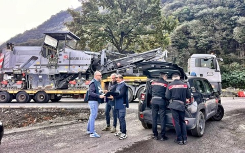 Forze dell’ordine al cantiere  della SS36 a Colico: vigilanza rafforzata in vista delle Olimpiadi Milano-Cortina 2026