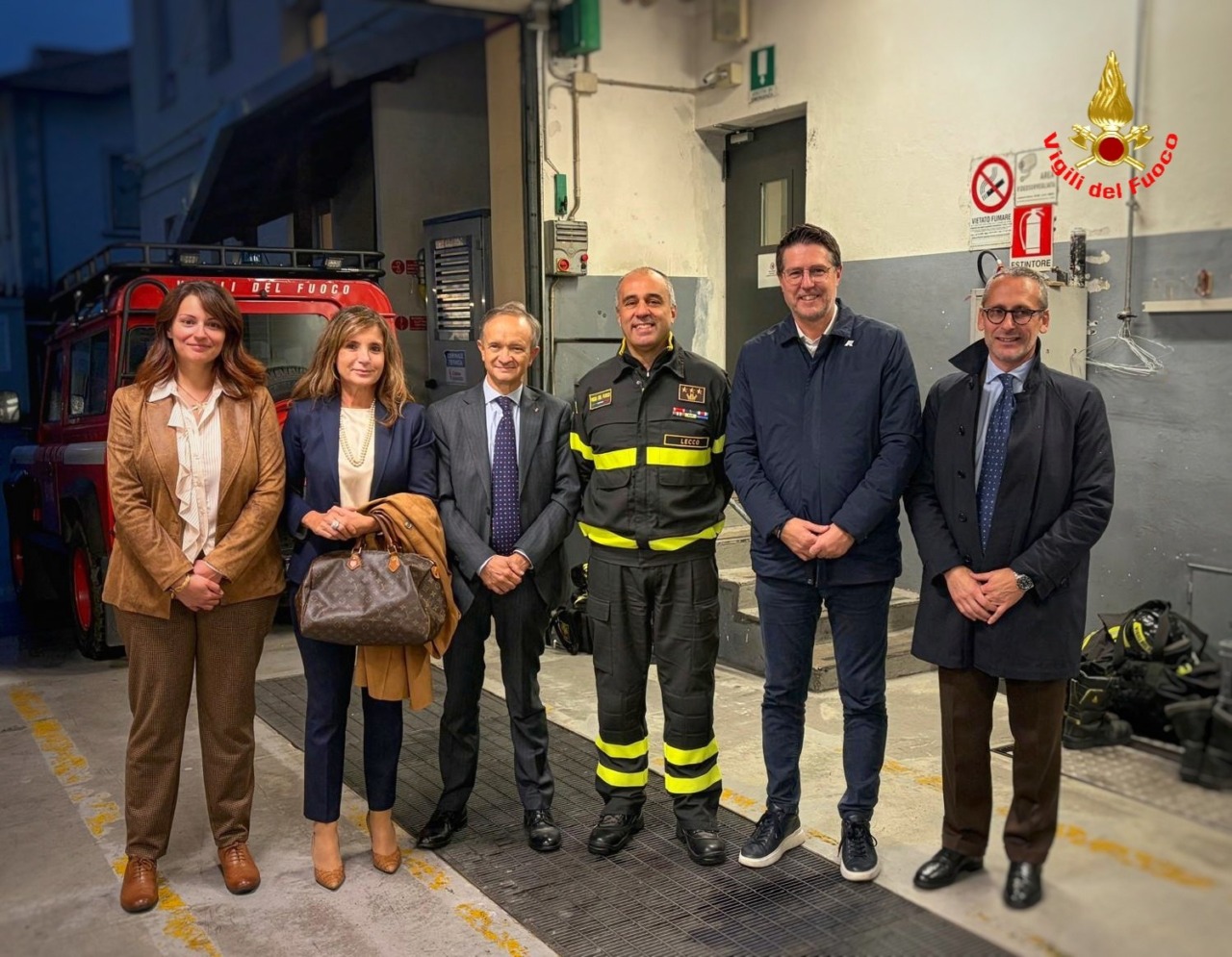 Il sottosegretario Molteni visita il Comando dei Vigili del Fuoco di Lecco: focus sulla nuova caserma