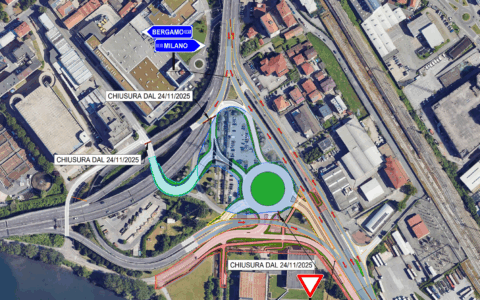Lecco, cantiere del Bione: modifiche alla viabilità in via Buozzi e via Figini